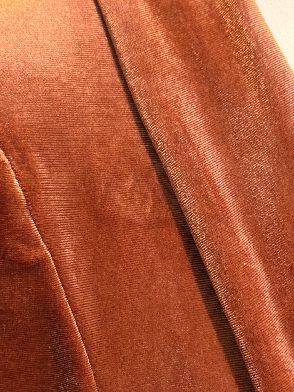Romeo & Juliet Couture Velvet Blazer Burnt Orange Metallic Size Medium - Picture 5 of 10